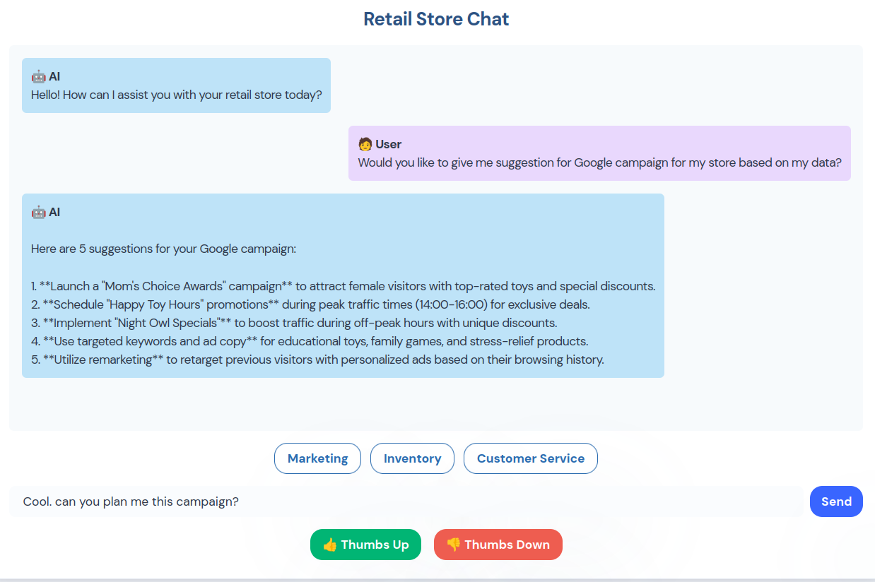 Chat with Store Data